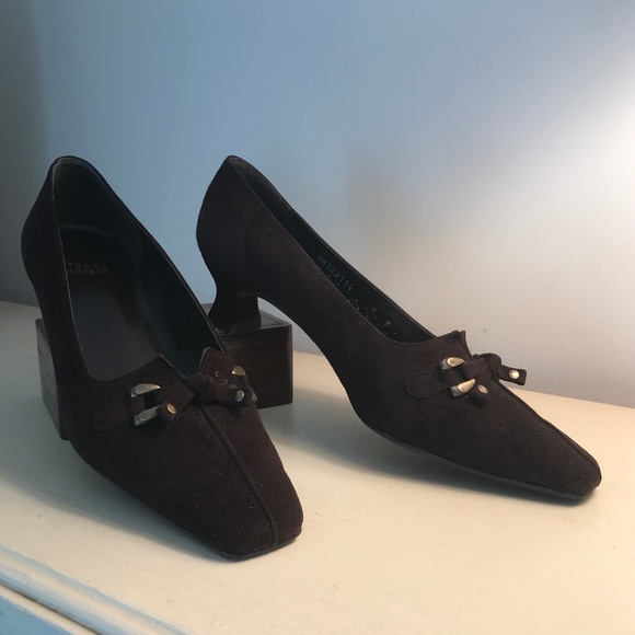 STUART WEITZMAN COLA SUEDE HEELS - Picture 1 of 10